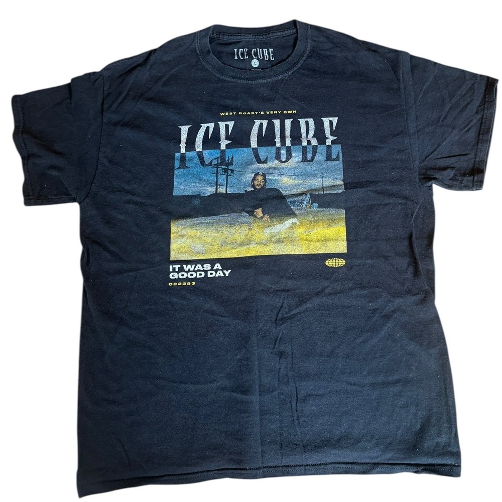 Ice Cube West Coast Very Own It Was A Good Day Black T‎ Shirt Graphic Tee Mens L